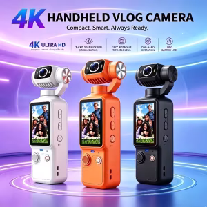 Camera - 4K HD Vlog Camera with a 180° Rotating Lens