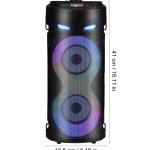 Set Portable Speaker With Microphones Outdoor Subwoofer Portable Pa Speaker System With Remote Control And Led Colorful Lights For Home Party
