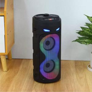Set Portable Speaker With Microphones Outdoor Subwoofer Portable Pa Speaker System With Remote Control And Led Colorful Lights For Home Party